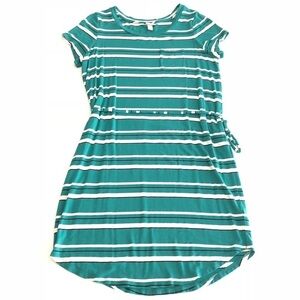 Merona Stripe Shirt Dress Dress w/Belt EUC Small